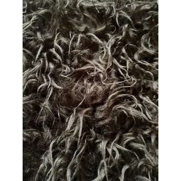 Boden Faux Fur Vest Suede tie in front Size Medium Brown Anthropologie Festival - Picture 8 of 9